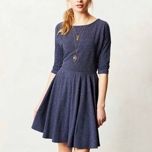 Anthropologie Puella Navy Blue Midday Dress